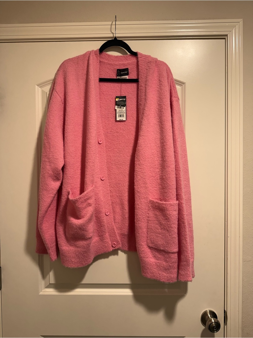 Original Use Bubblegum Pink Open-Front Cardigan